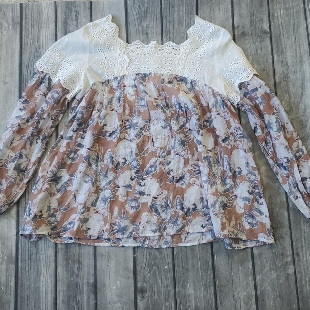 Oddy Boho Babydoll Top Sz Large